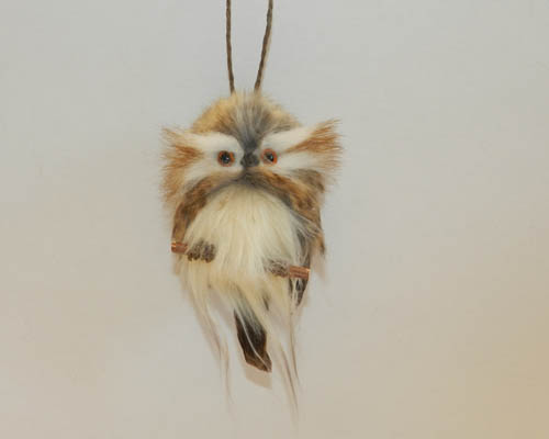 4 inch Furry Owl on Branch