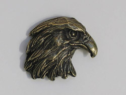 Antique Brass Eagle Head Pin