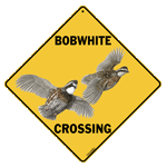 BOBWHITE CROSSING SIGN WITH COLOR