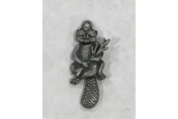 PEWTER BEAVER CHARM