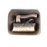 PEWTER AX/LOG PIN FROM GILWELL