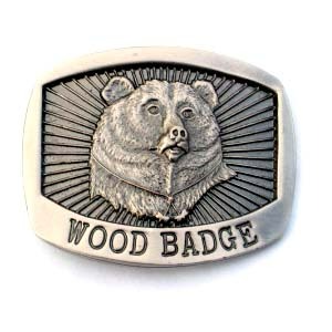F. WOOD BADGE BELT BUCKLE - BEAR