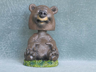 Bear Bobblehead Mini Brown