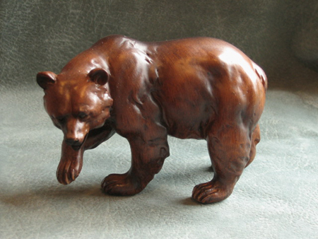 Wooden Bear Figurine