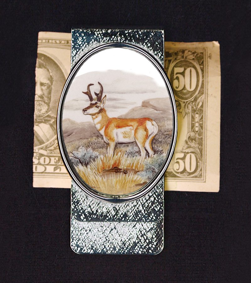 Antelope Money Clip Silver
