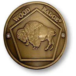 Antique Brass Buffalo Hiking Medallion