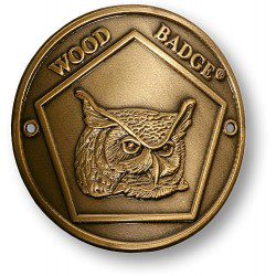 Antique Brass Owl Hiking Medallion