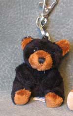 Bear Keychain Plush black bear