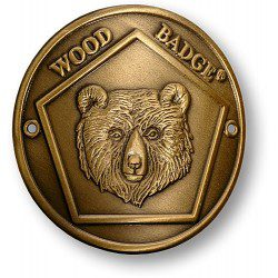 Bronze Antique Bear Hiking Medallion
