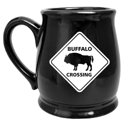 Buffalo Crossing Sign Mug