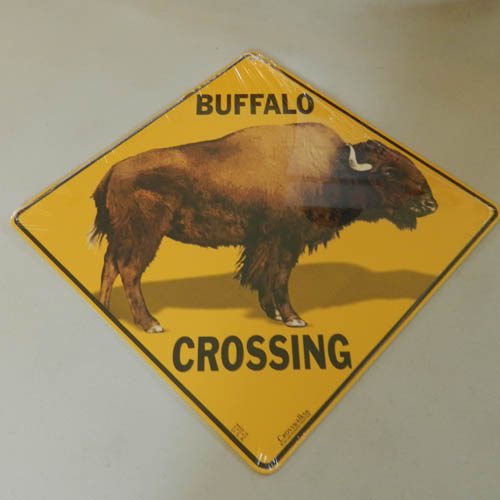 Buffalo Crossing Sign with Color 2015