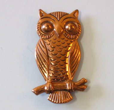 COPPER OWL PIN