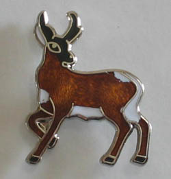 Closisonne Antelope pin small