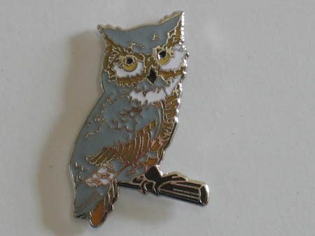 Closisonne Owl Pin