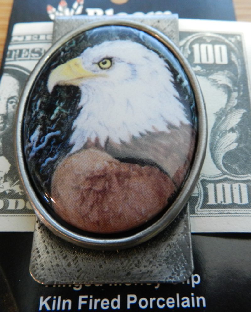 Eagle Head Money Clip Pewter