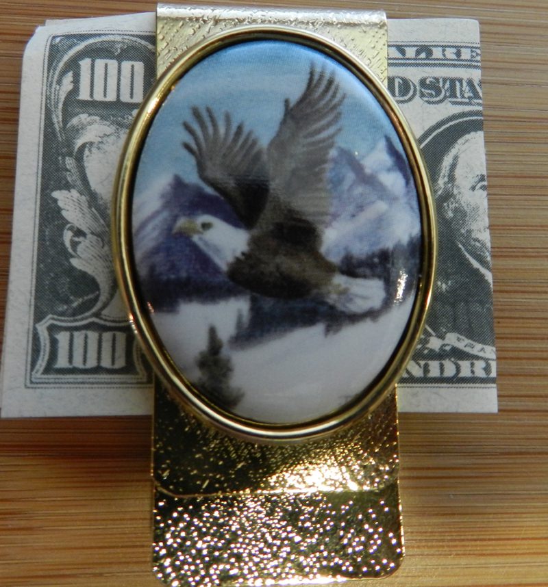 Eagle Money Clip Soaring Gold