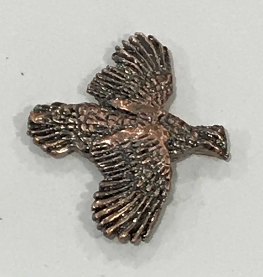 Flying Bobwhite Pin - Copper