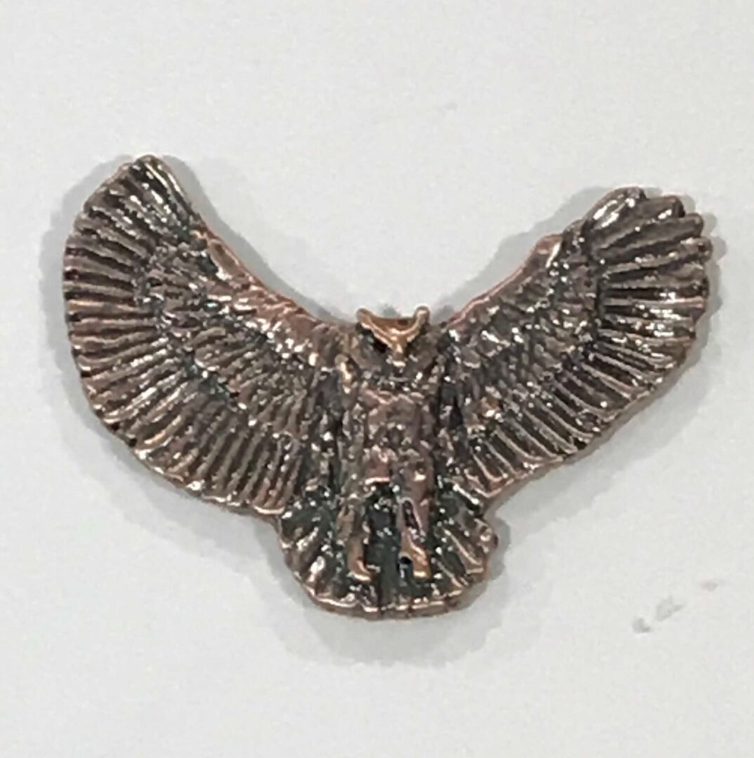 Great Horned Owl Pin - Copper