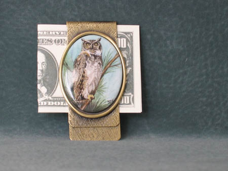 Owl Money Clip Bronze