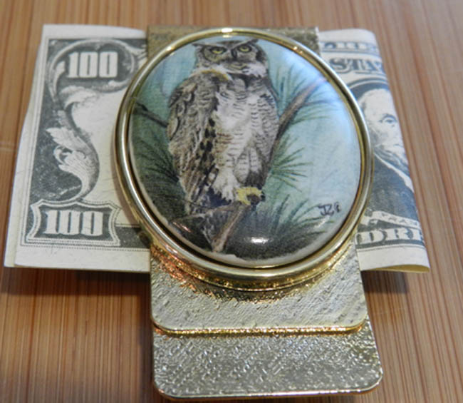 Owl Money Clip Gold