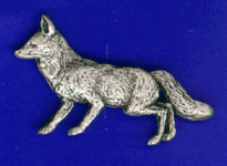 PEWTER FOX PIN