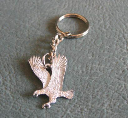 Pewter Eagle Keychain