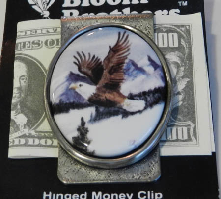 Pewter Eagle Soaing Money Clip