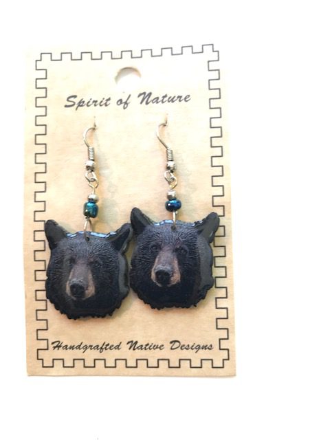 Spirit of Nature Black Bear Earrings