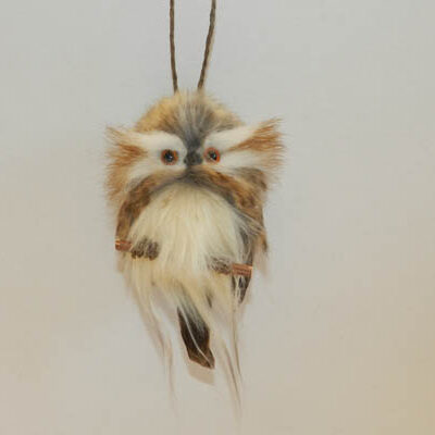 4 inch Furry Owl on Branch