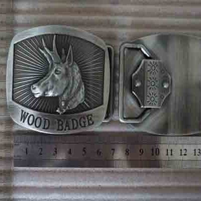 H. WOOD BADGE BELT BUCKLE - ANTELOPE