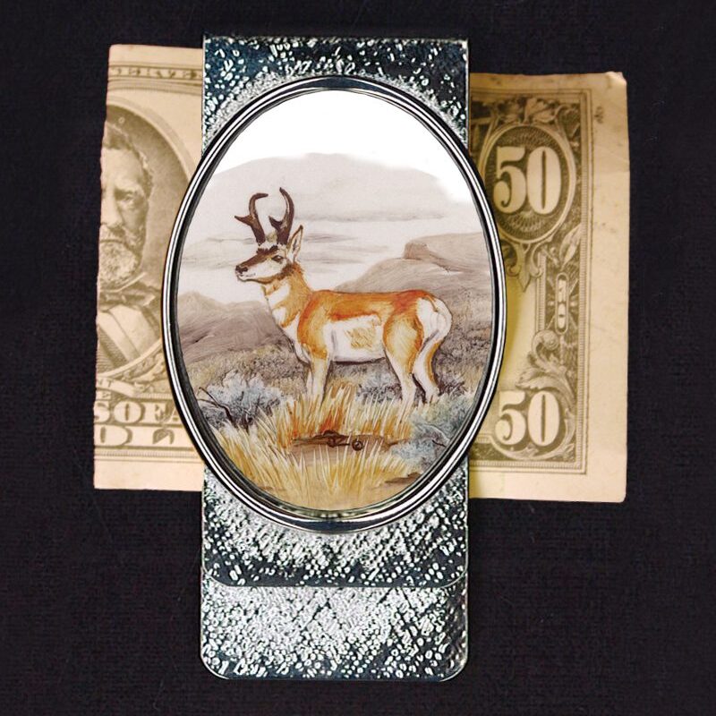 Antelope Money Clip Silver