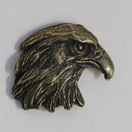 Antique Brass Eagle Head Pin