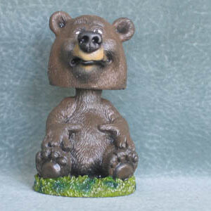 Bear Bobblehead Mini Brown