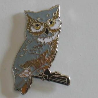 Closisonne Owl Pin