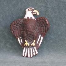 CERAMIC EAGLE BEAD - BROWN