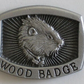 PEWTER WOOD BADGE PIN - BEAVER