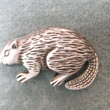 PEWTER BEAVER PIN - SMALL