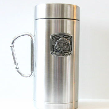 C. EAGLE TRAVEL MUG WITH CARIBINER HANDLE