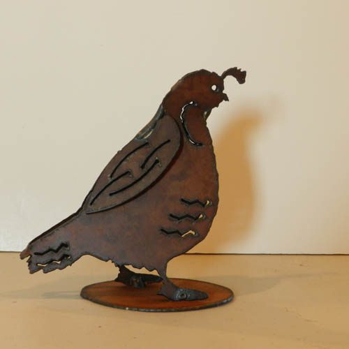 Metal Bobwhite Figurine