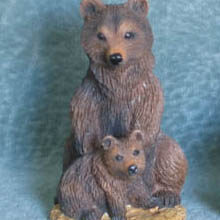 Mini Grizzly Bearwith Cub BR137