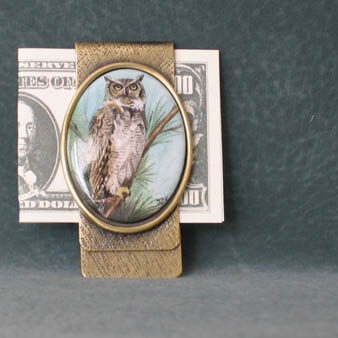 Owl Money Clip Bronze