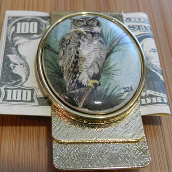 Owl Money Clip Gold