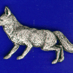 PEWTER FOX PIN