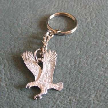 Pewter Eagle Keychain