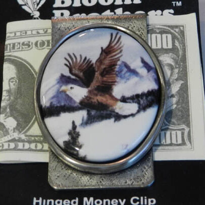 Pewter Eagle Soaing Money Clip