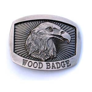 C. WOOD BADGE BELT BUCKLE - EAGLE